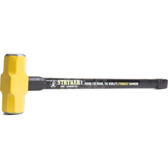 Sledge Hammer: 6 lb Head, 2″ Face Dia, 30″ OAL Drop Forged Steel Head, Steel Reinforced Rubber Handle