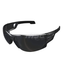 Safety Glass: Anti-Fog & Scratch-Resistant, Polycarbonate, Smoke Lenses, Full-Framed Black Frame, Wraparound, Adjustable