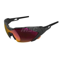 Safety Glass: Anti-Fog & Scratch-Resistant, Polycarbonate, Fire Mirror Lenses, Full-Framed Black Frame, Wraparound, Adjustable