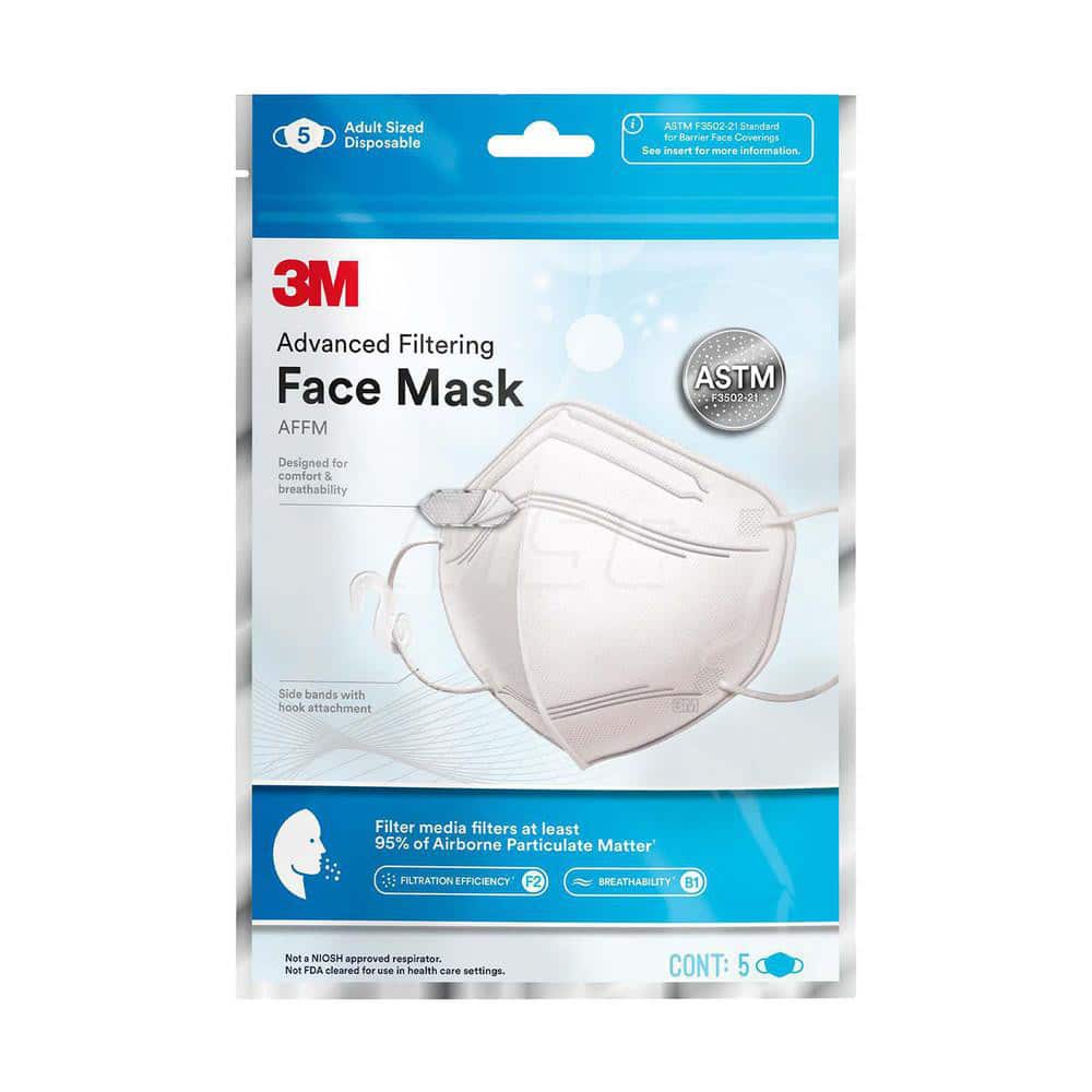 Disposable Face Mask: Contains Nose Clip, Size Adult