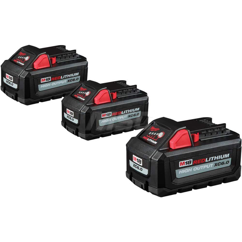 Power Tool Battery: 18V, Lithium-ion 6 Ah, 1 hr Charge Time, Series M18 RED
