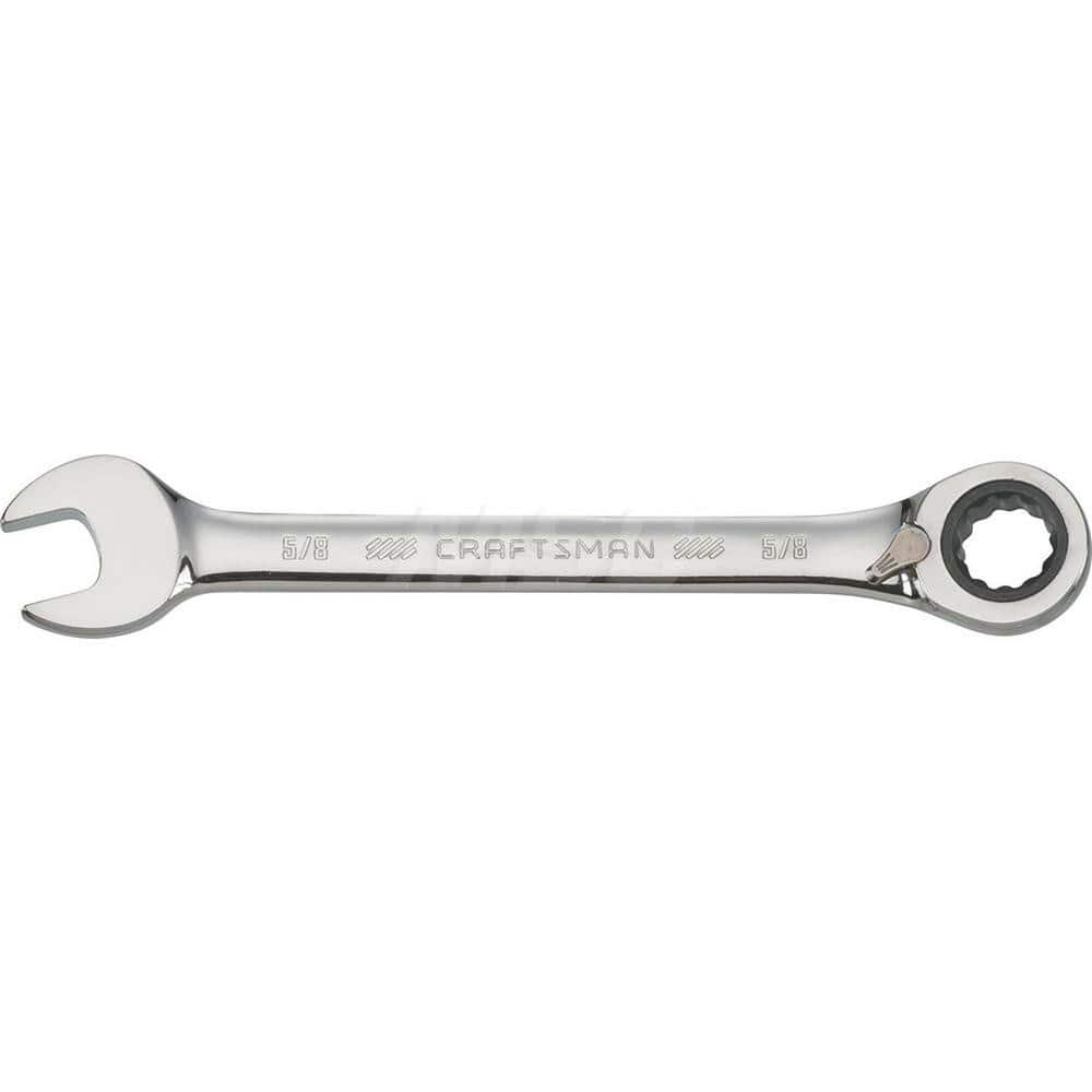 Combination Wrench: Steel, Polished Chrome-Plated