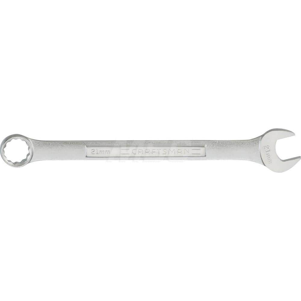 Combination Wrench: Steel, Polished Chrome-Plated