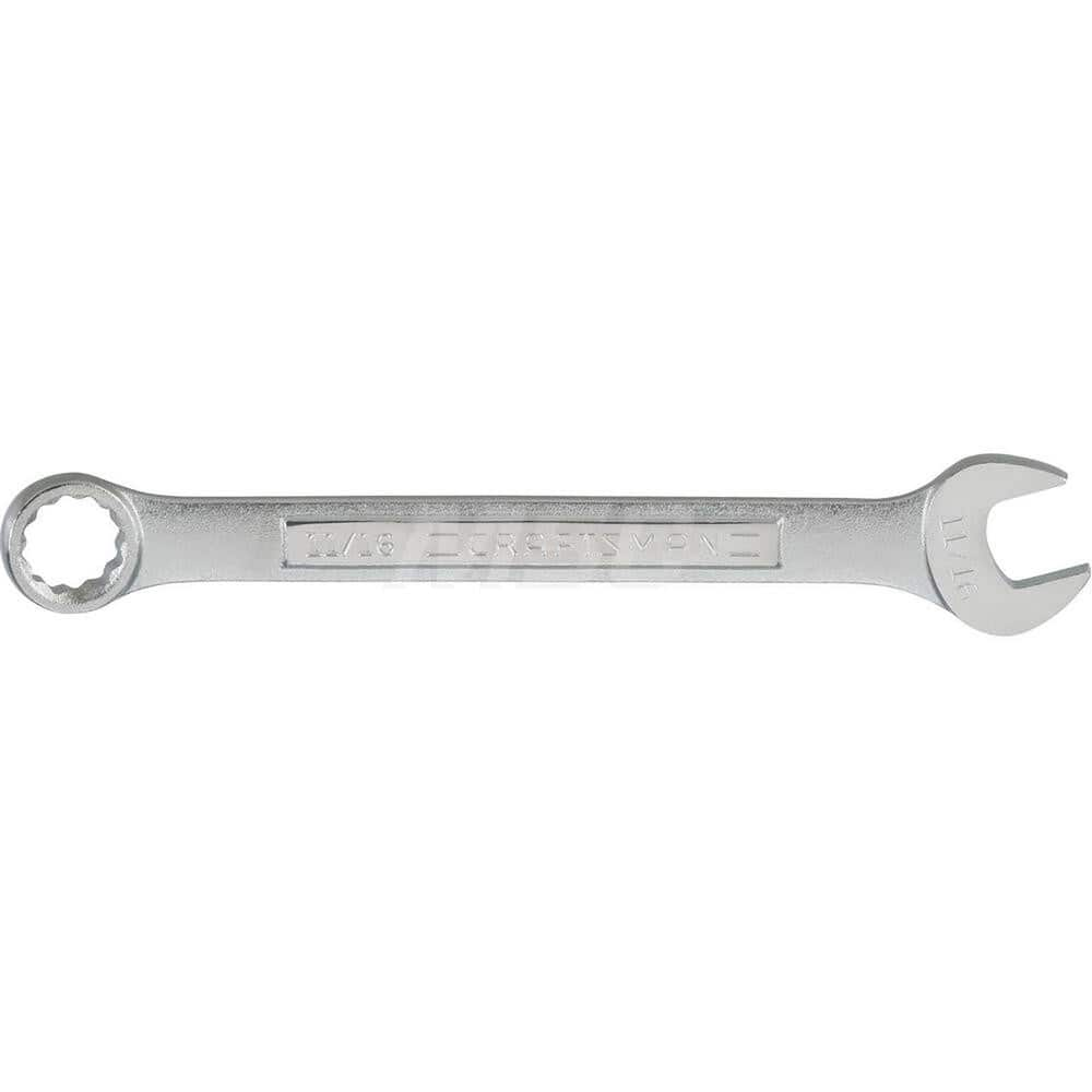 Combination Wrench: Steel, Polished Chrome-Plated