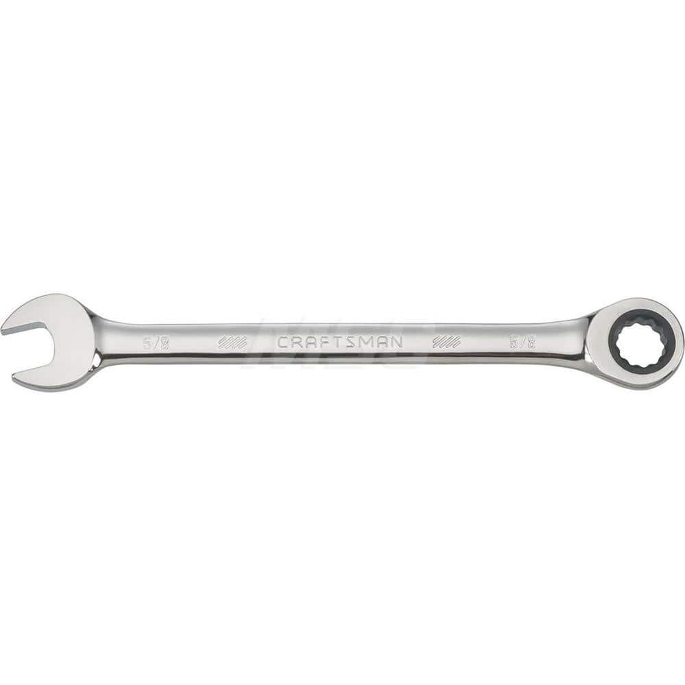 Combination Wrench: Steel, Polished Chrome-Plated