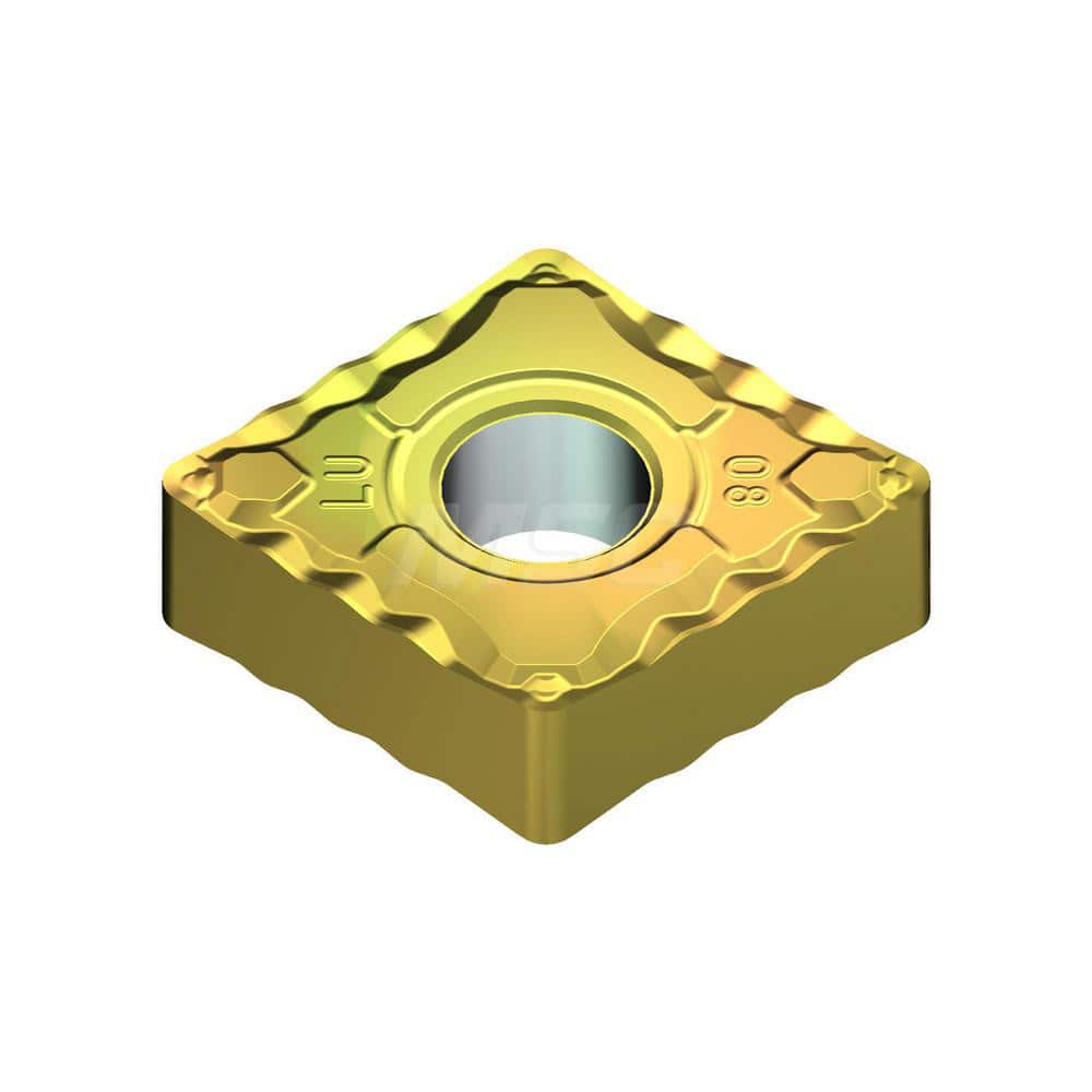 Turning Insert:  CNMG432ELU T2500Z,  Cermet AlN Finish,  Neutral,  0.5079″ Long,  1/2″ Inscribed Circle,  0.0315″ Corner Radius,  80.0 &deg N/A Diamond,  Series  T2500Z