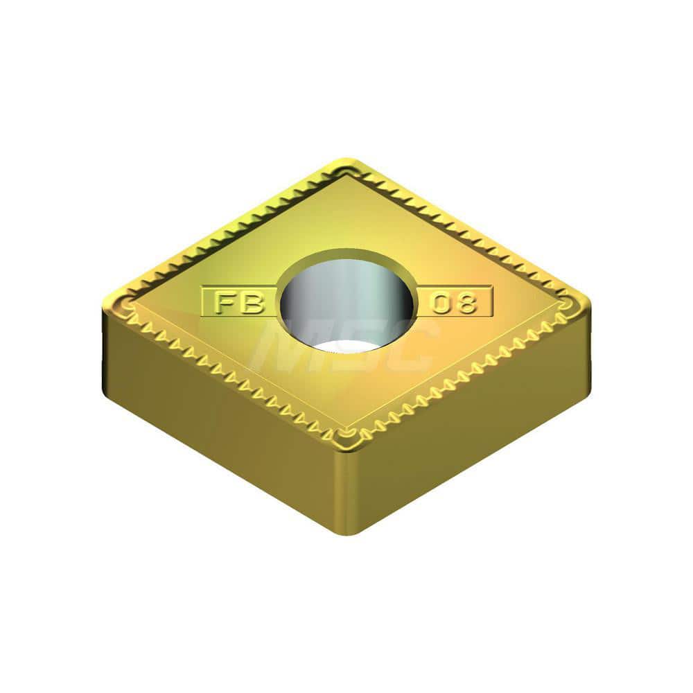 Turning Insert:  CNMG432EFB T2500Z,  Cermet AlN Finish,  Neutral,  0.5079″ Long,  1/2″ Inscribed Circle,  0.0315″ Corner Radius,  80.0 &deg N/A Diamond,  Series  T2500Z