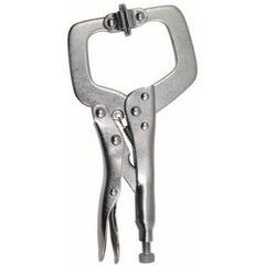 LOCKING C-CLAMP W/SWIVEL PAD 9″ - Exact Industrial Supply