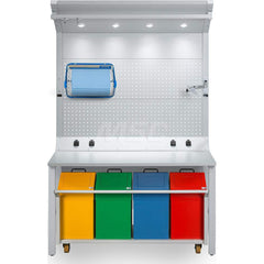 Stationary Workstations; Number of Drawers: 5.000; Top Type: Melamine Top; Painted Steel; Width (Inch): 590.6; Length: 287.4020; Depth (Inch): 287.4; Depth (Inch): 287.4; Load Capacity (Lb.): 250.000; Load Capacity (Lb.): 250.000; Height (Inch): 905.5; Ty