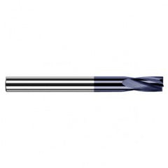 0.0625″ (1/16″) Cutter Diameter × 0.2500″ (1/4″) Flute Length Carbide Flat Bottom Counterbore, 4 Flutes, AlTiN Coated - Exact Industrial Supply