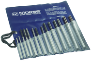 14 Piece-Range Metric Over / Under 4-12mm-HSS-Bright Straight Shank/Straight Flute-Plastic Pouch Chucking Reamers - Exact Industrial Supply