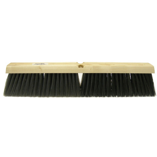 24″ - Black Medium Sweeping Broom Without Handle - Exact Industrial Supply