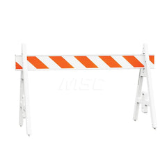 Traffic Barricades; Type: A-Frame; Barricade Height (Inch): 42; Material: Plastic; Barricade Width (Inch): 28; Reflective: Yes; Compliance: None; Color: White; Weight (Lb.): 5.0000; Top Panel Height (Inch): 8; Top Panel Width (Inch): 72; Additional Inform