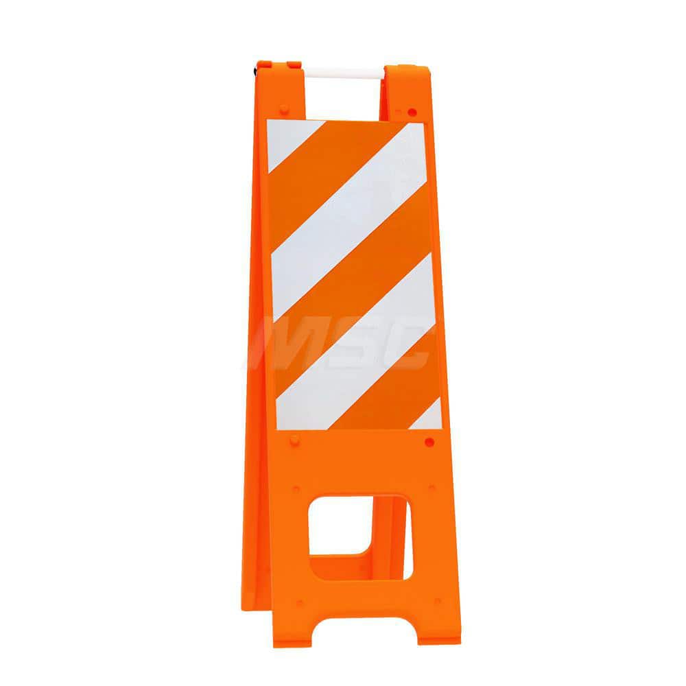 Barrier Parts & Accessories; Type: Sign Stand; Color: Orange; Height (Decimal Inch): 45.000000; Base Material: Polyethylene; Length (Inch): 3; Width (Inch): 13; Finish/Coating: Orange; For Use With: Indoor & Outdoor; Material: Plastic; Tape Color: Orange/