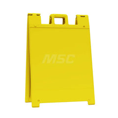 Barrier Parts & Accessories; Type: Sign Stand; Color: Yellow; Height (Decimal Inch): 36.000000; Base Material: Polyethylene; Length (Inch): 3; Width (Inch): 25; Finish/Coating: Yellow; For Use With: Indoor & Outdoor; Material: Plastic; For Use With: Indoo