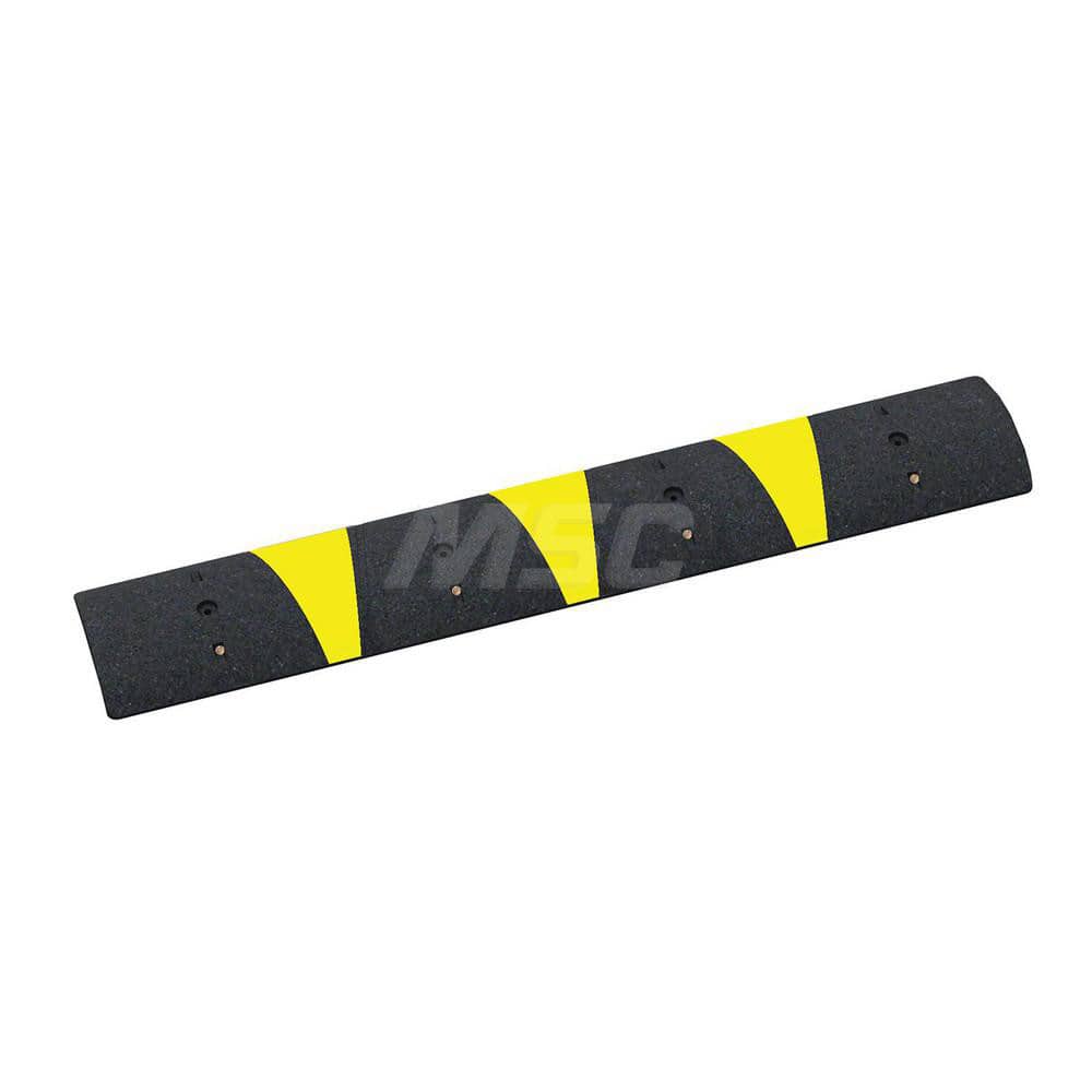 Speed Bumps, Parking Curbs & Accessories; Type: Standard Speed Bump; Length (Inch): 72; Width (Inch): 12; Height (Inch): 2.6; Color: Black; Material: Recycled Rubber