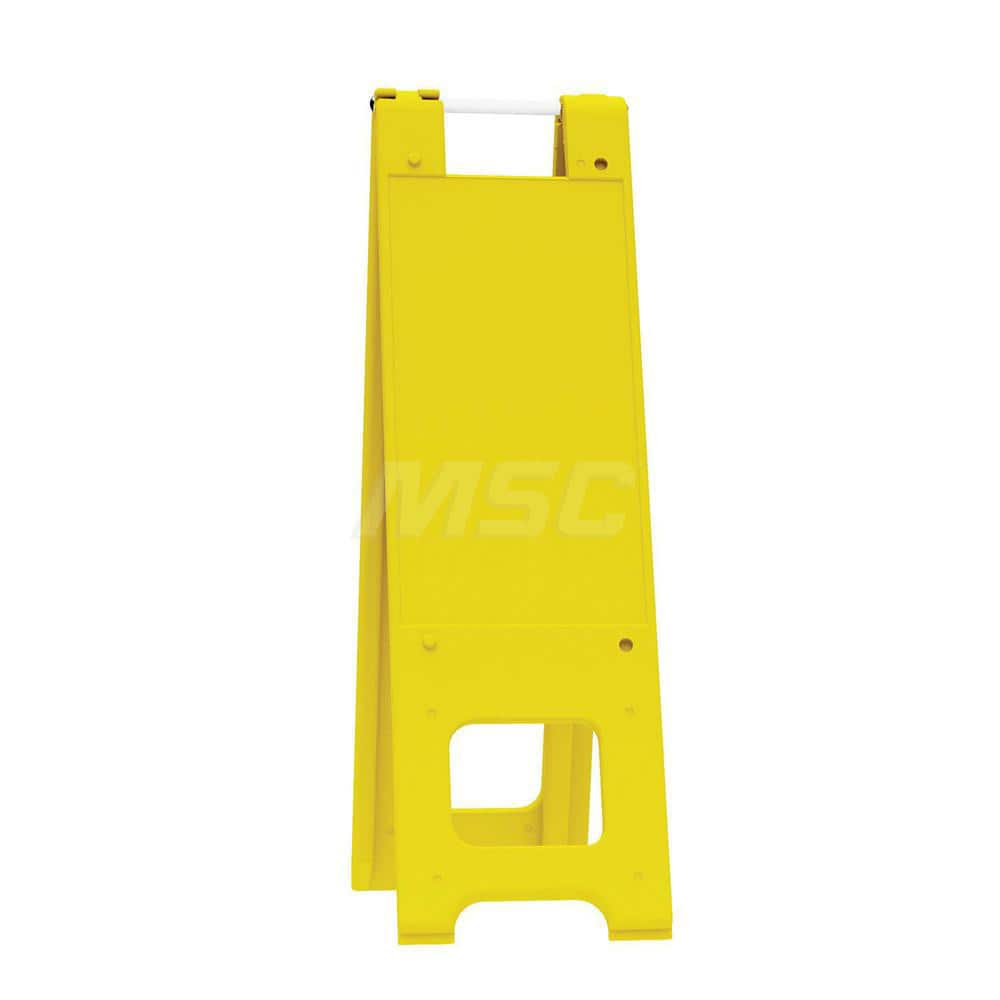 Barrier Parts & Accessories; Type: Sign Stand; Color: Yellow; Height (Decimal Inch): 45.000000; Base Material: Polyethylene; Length (Inch): 3; Width (Inch): 13; Finish/Coating: Yellow; For Use With: Indoor & Outdoor; Material: Plastic; For Use With: Indoo