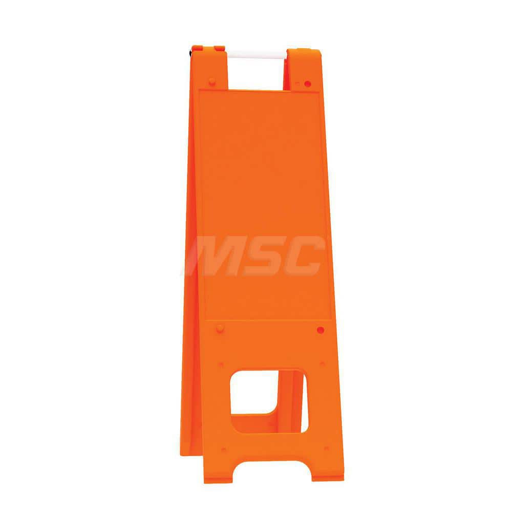 Barrier Parts & Accessories; Type: Sign Stand; Color: Orange; Height (Decimal Inch): 45.000000; Base Material: Polyethylene; Length (Inch): 3; Width (Inch): 13; Finish/Coating: Orange; For Use With: Indoor & Outdoor; Material: Plastic; For Use With: Indoo