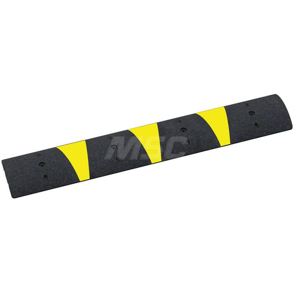 Speed Bumps, Parking Curbs & Accessories; Type: Standard Speed Bump; Length (Inch): 72; Width (Inch): 12; Height (Inch): 2.6; Color: Black; Material: Recycled Rubber