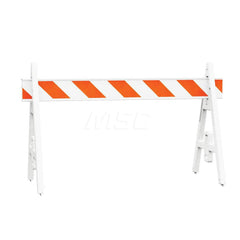 Traffic Barricades; Type: A-Frame; Barricade Height (Inch): 42; Material: Plastic; Barricade Width (Inch): 28; Reflective: Yes; Compliance: None; Color: White; Weight (Lb.): 5.0000; Top Panel Height (Inch): 8; Top Panel Width (Inch): 96