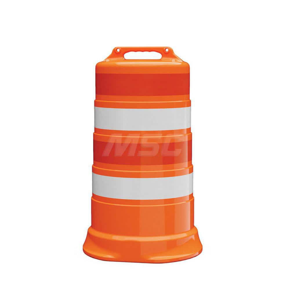 Traffic Barrels, Delineators & Posts; Type: Traffic Drum; Material: LDPE; Reflective: Yes; Base Needed: Yes; Height (Inch): 39.7; Width (Inch): 23-1/2; Additional Information: Sub Brand: Commander ™; Sheeting Grade: Engineer; Rubber Base Sold Separately;
