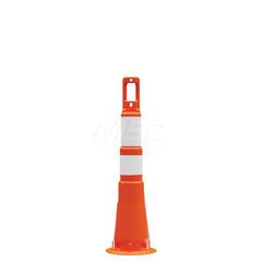 Traffic Barrels, Delineators & Posts; Type: Channelizing Cone; Material: Polyethylene; Reflective: Yes; Base Needed: Yes; Width (Inch): 7-3/4; Additional Information: Sheeting Grade: Engineer; Stripe Color: White; Dimensions: 28 in Without Handle; Stripe