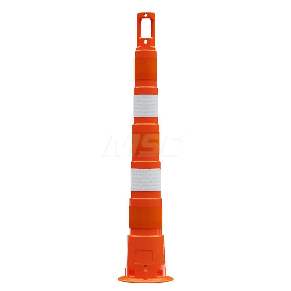 Traffic Barrels, Delineators & Posts; Type: Channelizing Cone; Material: Polyethylene; Reflective: Yes; Base Needed: Yes; Height (Inch): 50.4; Width (Inch): 7-3/4; Additional Information: Series: 650R1; Dimensions: 42 in Without Handle; Sheeting Grade: Hi