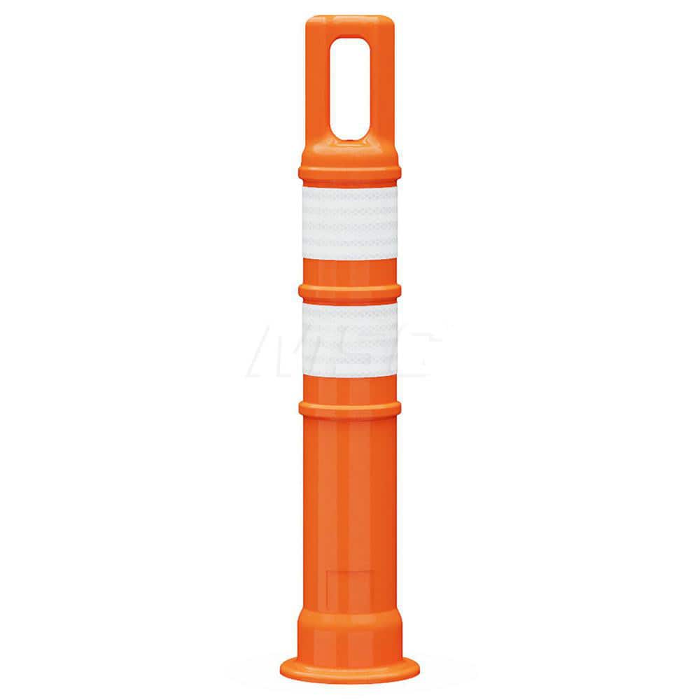 Traffic Barrels, Delineators & Posts; Type: Handle Top Delineator; Material: LDPE; Reflective: Yes; Base Needed: Yes; Height (Inch): 28; Width (Inch): 4-1/2; Additional Information: Sub Brand: Watchtower ™; Stripe Color: White; Dimensions: 28 in Without H