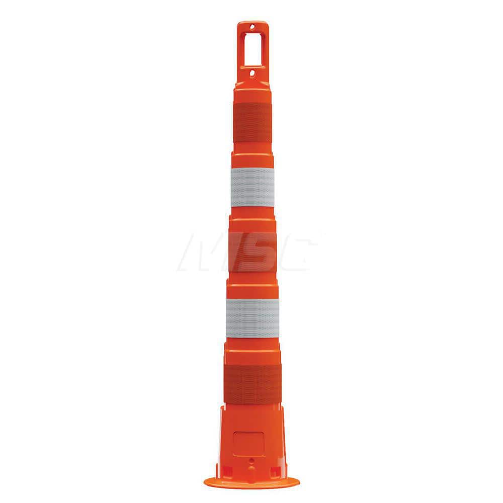 Traffic Barrels, Delineators & Posts; Type: Channelizing Cone; Material: Polyethylene; Reflective: Yes; Base Needed: Yes; Height (Inch): 50.4; Width (Inch): 7-3/4; Additional Information: Series: 650R1; Dimensions: 42 in Without Handle; Sheeting Grade: Hi