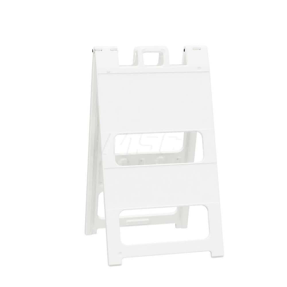 Traffic Barricades; Type: Type I & II; Barricade Height (Inch): 45; Material: Plastic; Barricade Width (Inch): 25; Reflective: Yes; Compliance: MASH Compliant; MUTCD; Color: White; Weight (Lb.): 16.0000; Top Panel Height (Inch): 12; Top Panel Width (Inch)