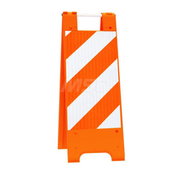 Barrier Parts & Accessories; Type: Sign Stand; Color: Orange; Height (Decimal Inch): 36.000000; Base Material: Polyethylene; Length (Inch): 3; Width (Inch): 13; Finish/Coating: Orange; For Use With: Indoor & Outdoor; Material: Plastic; Tape Color: Orange/