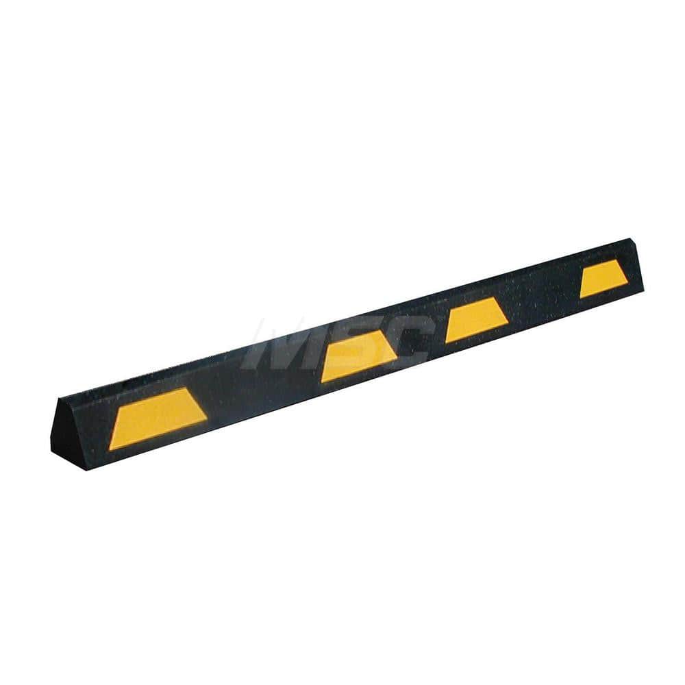 Speed Bumps, Parking Curbs & Accessories; Type: Car Stop; Length (Inch): 72; Width (Inch): 6; Height (Inch): 4.5; Color: Black; Material: Recycled Rubber