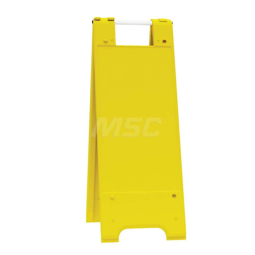 Barrier Parts & Accessories; Type: Sign Stand; Color: Yellow; Height (Decimal Inch): 36.000000; Base Material: Polyethylene; Length (Inch): 3; Width (Inch): 13; Finish/Coating: Yellow; For Use With: Indoor & Outdoor; Material: Plastic; For Use With: Indoo