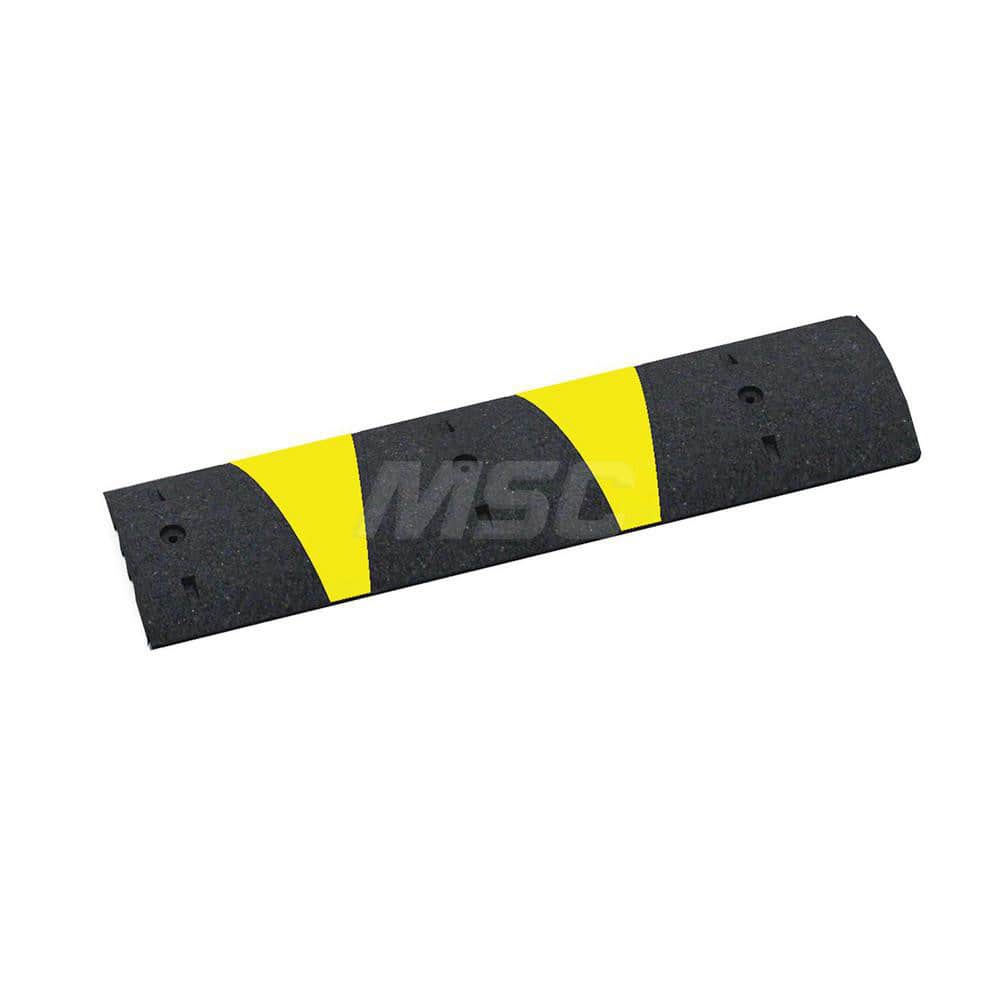 Speed Bumps, Parking Curbs & Accessories; Type: Standard Speed Bump; Length (Inch): 48; Width (Inch): 12; Height (Inch): 2.6; Color: Black; Material: Recycled Rubber