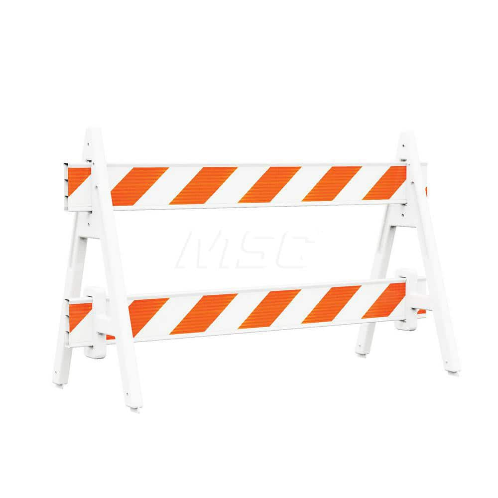 Pedestrian Barrier Kits; Type: A-Frame Barricade Set; Post/Base Material: Plastic; Rope/Chain Material: Polyethylene; Post/Base Color: White; Height (Inch): 42.0; Contents: (2) 28 in W x 42 in H Two White Plastic A-Frame Legs; (2) 10 ft L x 7.75 in H x 1.