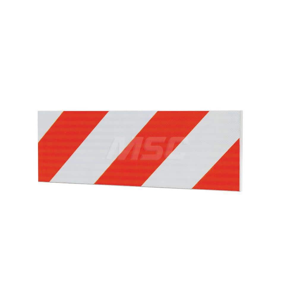 Traffic Barricades; Type: Type I & II; Barricade Height (Inch): 8; Material: Plastic; Barricade Width (Inch): 24; Reflective: Yes; Compliance: None; Color: White; Additional Information: Reflective Strip Direction: Right Strip On One Side Of The Board; Re