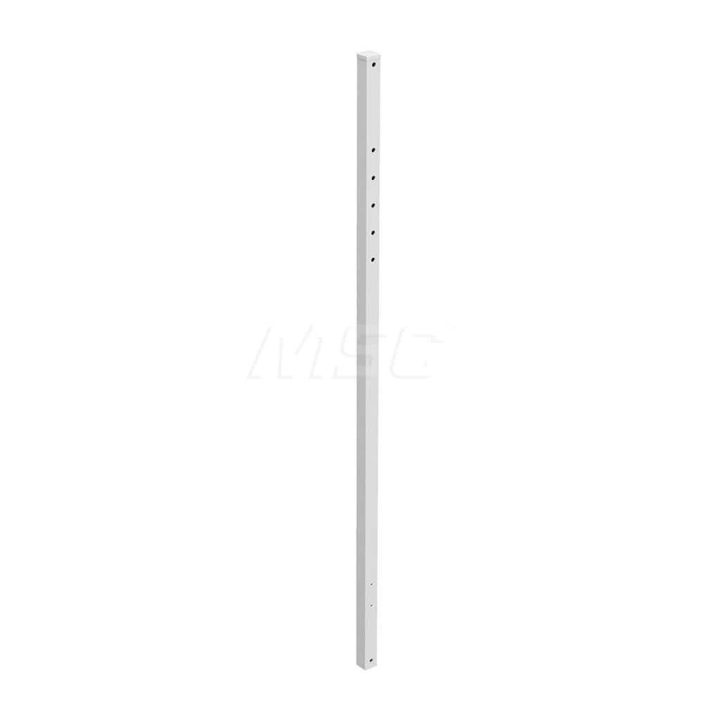 Barrier Parts & Accessories; Type: Square Power Post; Color: White; Height (Decimal Inch): 72.000000; Base Material: Polyethylene; Length (Inch): 3; Width (Inch): 1.75; Finish/Coating: White; For Use With: Power Post Upright Type III Barricades; Material: