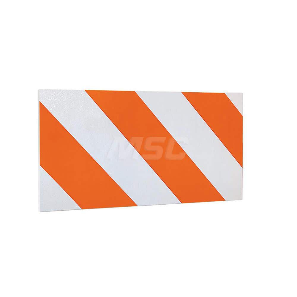 Traffic Barricades; Type: Type I & II; Barricade Height (Inch): 12; Material: Plastic; Barricade Width (Inch): 24; Reflective: Yes; Compliance: None; Color: White; Additional Information: Reflective: Engineer Grade Striped Sheeting; Reflective Strip Direc