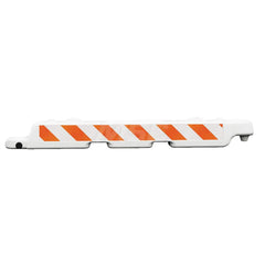 Traffic Barrels, Delineators & Posts; Type: Airport Barricade; Material: HDPE; Reflective: Yes; Base Needed: Yes; Width (Inch): 96; Additional Information: Sheeting Grade: Diamond; Includes: Flag Mount, Light Hole for 360 Degrees Lights, Space for Barrica