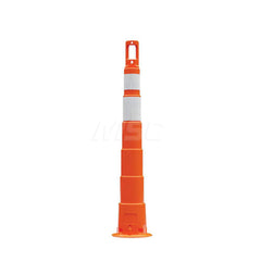 Traffic Barrels, Delineators & Posts; Type: Channelizing Cone; Material: Polyethylene; Reflective: Yes; Base Needed: Yes; Height (Inch): 50.4; Width (Inch): 7-3/4; Additional Information: Sheeting Grade: Diamond; Series: 650R1; Stripe Color: White; Dimens