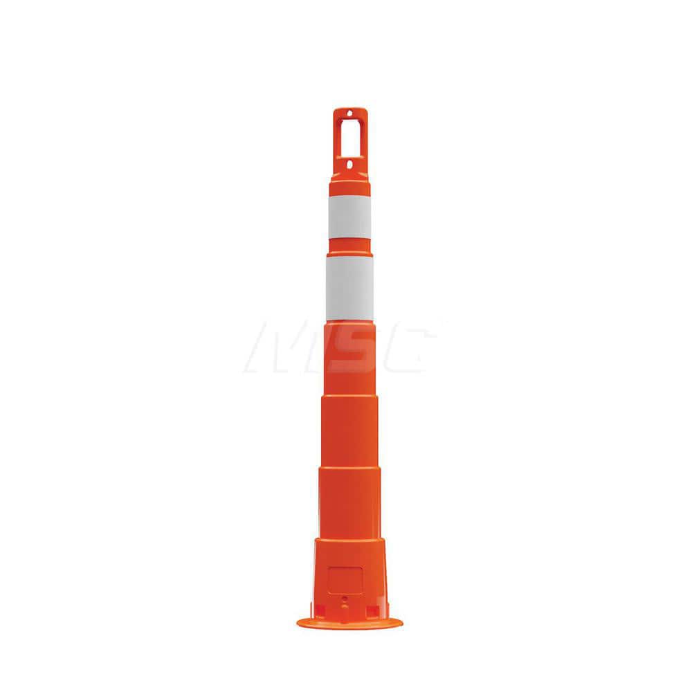 Traffic Barrels, Delineators & Posts; Type: Channelizing Cone; Material: Polyethylene; Reflective: Yes; Base Needed: Yes; Height (Inch): 50.4; Width (Inch): 7-3/4; Additional Information: Sheeting Grade: Engineer; Series: 650R1; Stripe Color: White; Dimen