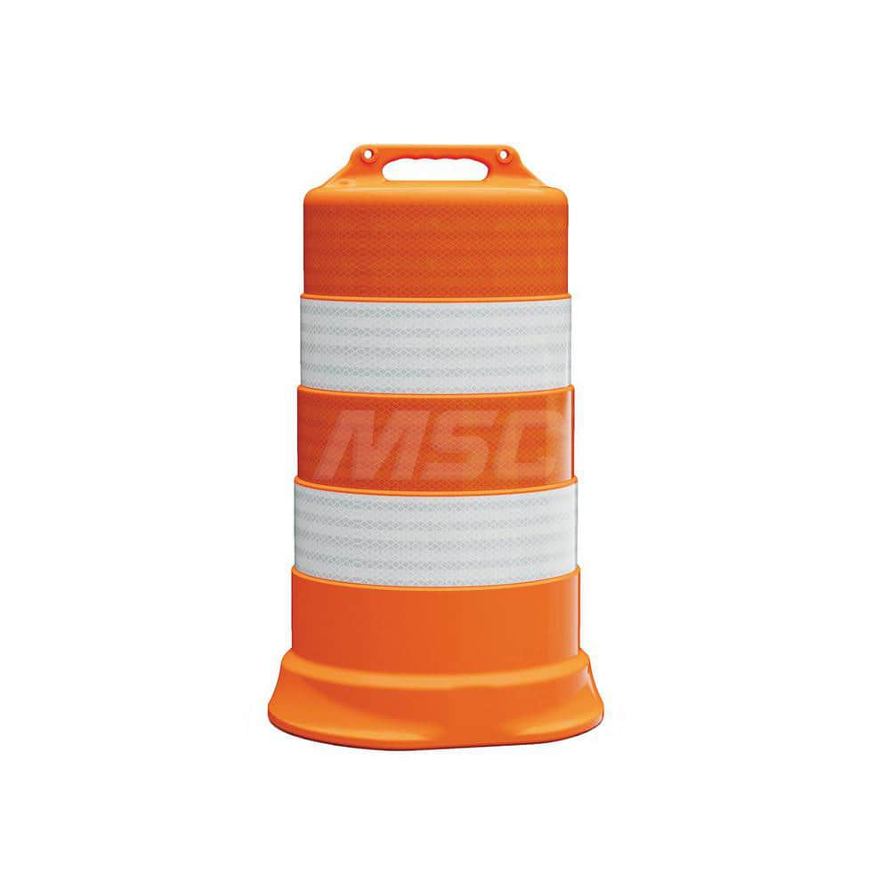 Traffic Barrels, Delineators & Posts; Type: Traffic Drum; Material: HDPE; Reflective: Yes; Base Needed: Yes; Height (Inch): 39.7; Width (Inch): 23-1/2; Additional Information: Sub Brand: Commander ™; Sheeting Grade: High Intensity Prismatic; Rubber Base S