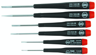 6 Piece - Precision Slotted Screwdriver Set - #26090 - 1.5 - 4.0mm - Exact Industrial Supply
