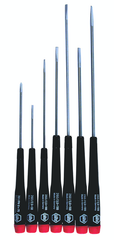 7 Piece - Precision Slotted & Phillips Screwdriver Set - #26092 - Includes: Slotted 2.5 - 4.0mm & Phillips Screwdriver #0 x 75 - Exact Industrial Supply