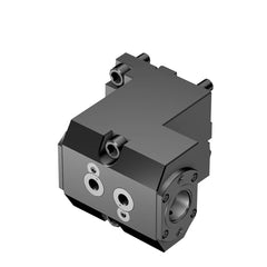 Modular Lathe Adapter/Mount: Right Hand Cut, C4 Modular Connection Through Coolant, Series Cx-TR/LI-BT..DT