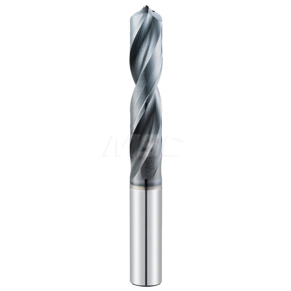 Screw Machine Length Drill Bit: 0.3583″ Dia, 135 °, Solid Carbide Ti-NAMITE-A Finish, Right Hand Cut, Spiral Flute, Straight-Cylindrical Shank