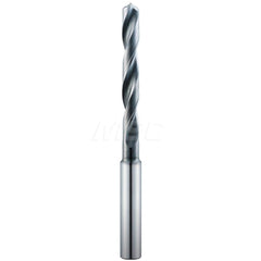 Jobber Length Drill Bit: 0.75″ Dia, 135 °, Solid Carbide Ti-NAMITE-A Finish, 6.0236″ OAL, Right Hand Cut, Spiral Flute, Straight-Cylindrical Shank, Series 143M