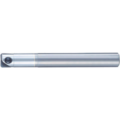 Indexable High-Feed End Mill: 1/4″ Cut Dia, 1/4″ Straight Shank Uses 1 PFR Inserts, 0.625″ Max Depth, 3-1/4″ OAL