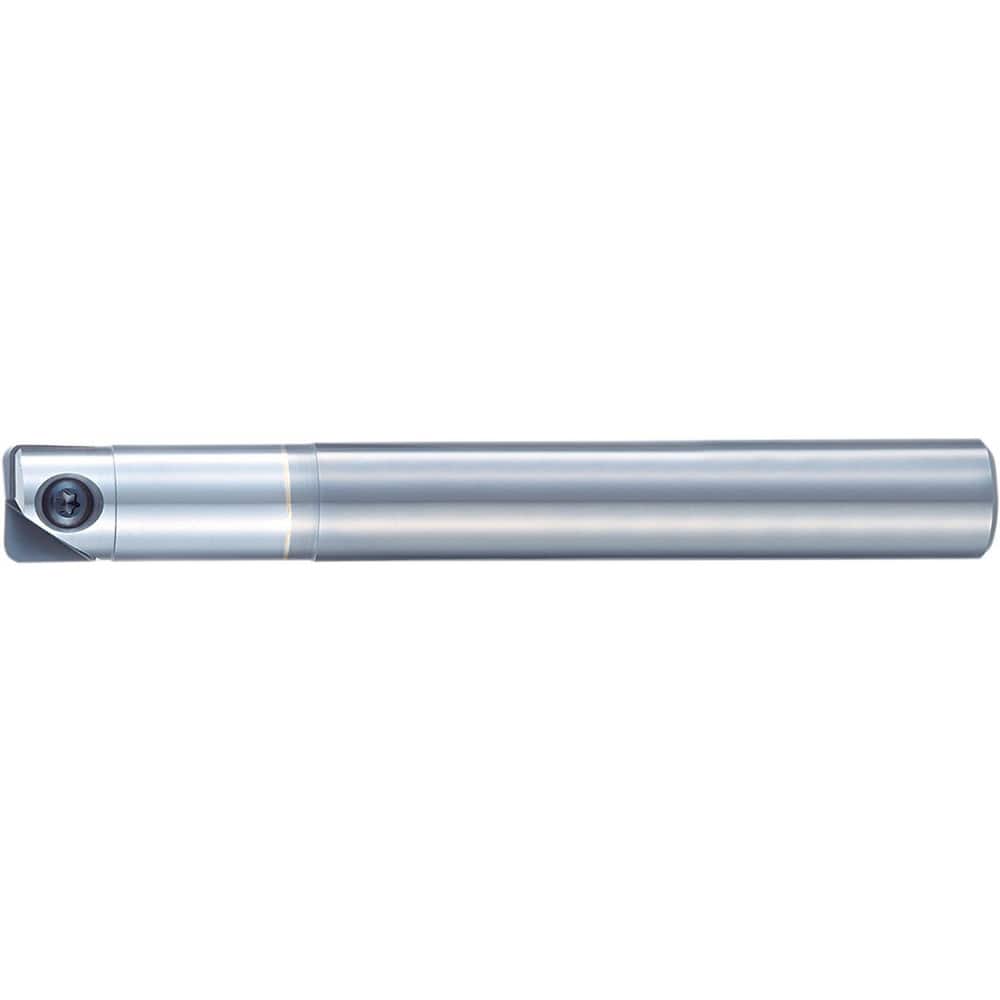 Indexable High-Feed End Mill: 3/8″ Cut Dia, 3/8″ Straight Shank Uses 1 PFR Inserts, 0.937″ Max Depth, 4″ OAL