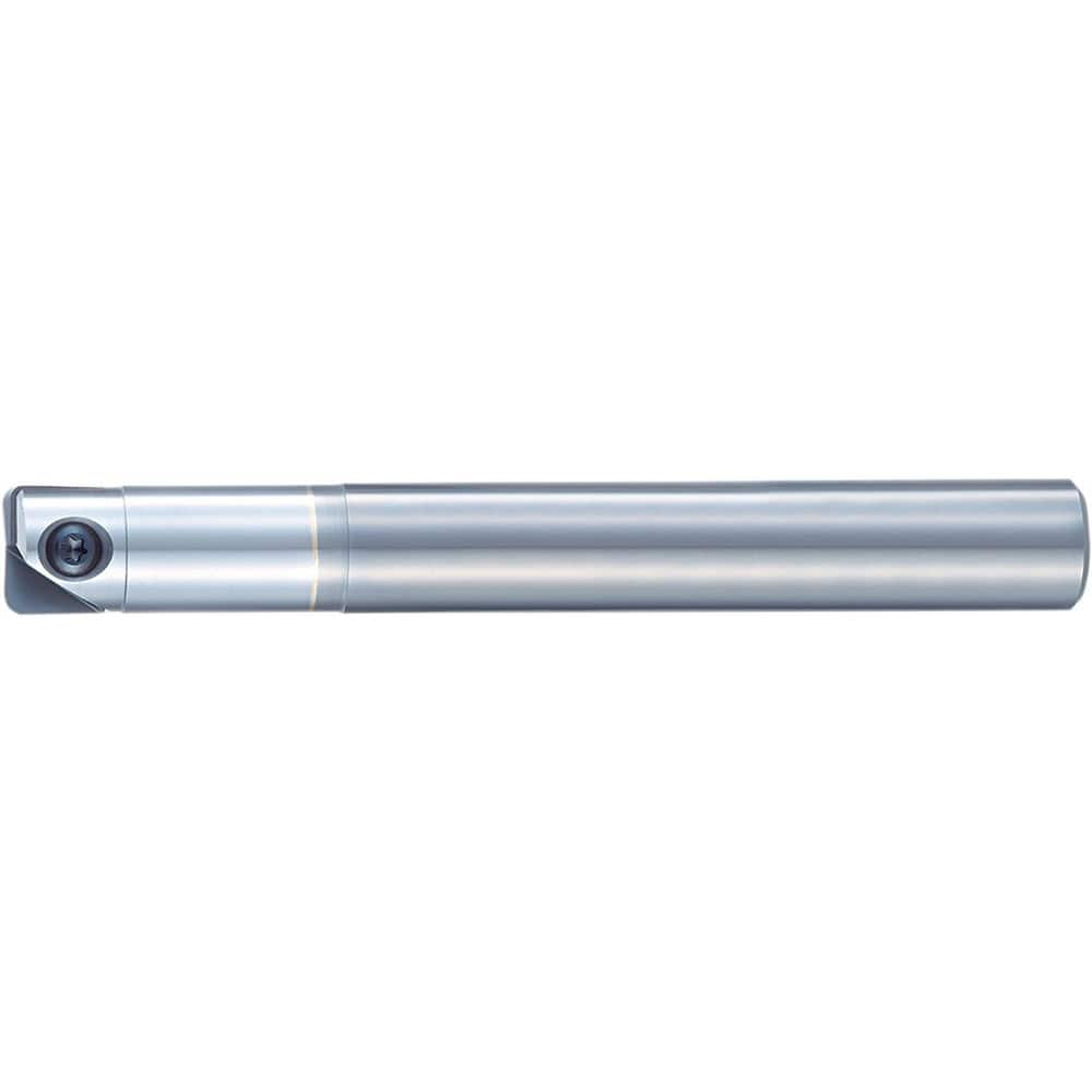 Indexable High-Feed End Mill: 1/2″ Cut Dia, 1/2″ Straight Shank Uses 1 PFR Inserts, 1.25″ Max Depth, 4-1/2″ OAL